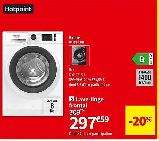 lave-linge frontal hotpoint
