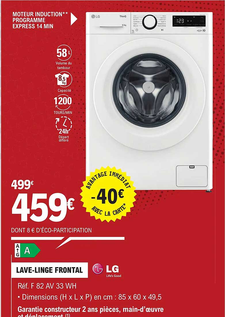lave-linge frontal lg