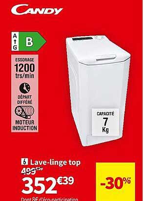 lave-linge top candy