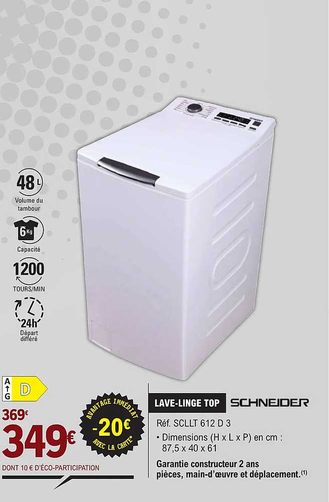 lave-linge top schneider