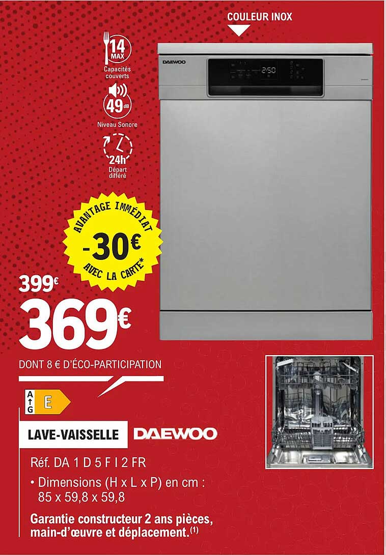 lave-vaisselle daewoo