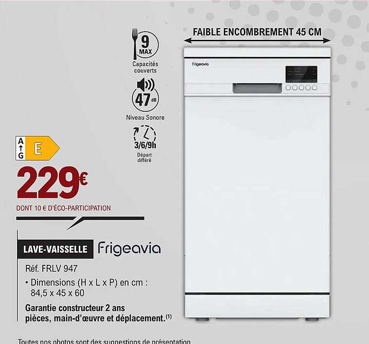 lave-vaisselle frigeavia
