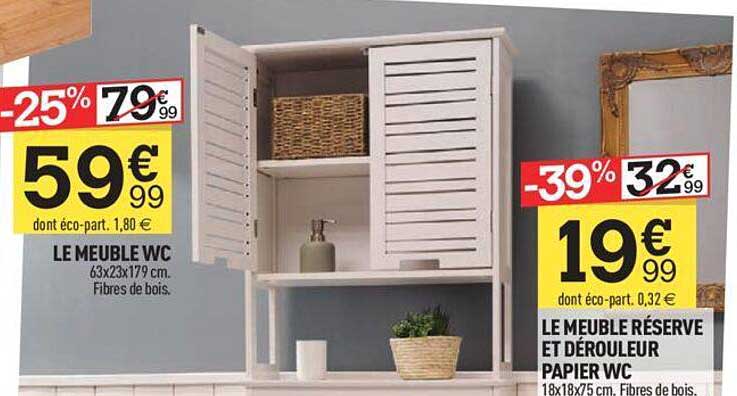 Le Meuble Wc, Le Meuble Réserve Et Dérouleur Papier Wc