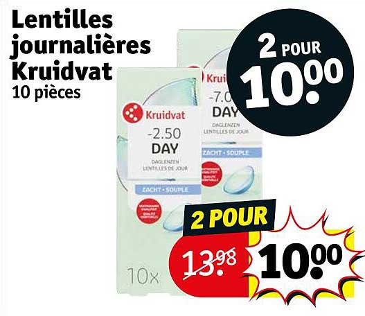lentilles journalières kruidvat