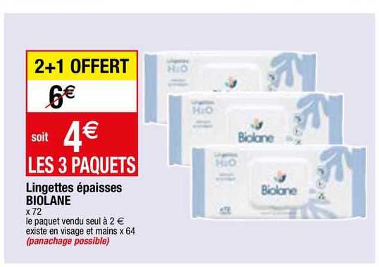 lingettes épaisses biolane