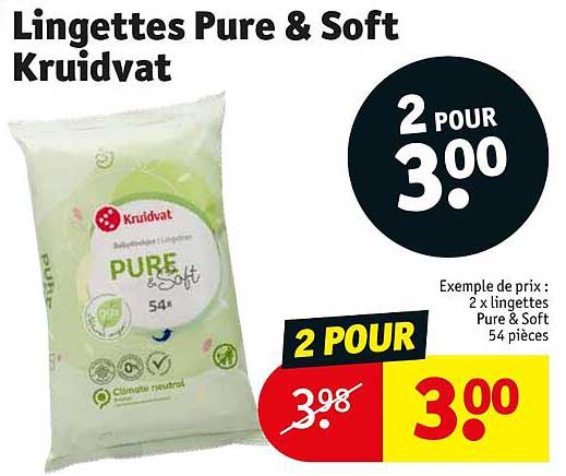 Lingettes Pure & Soft Kruidvat