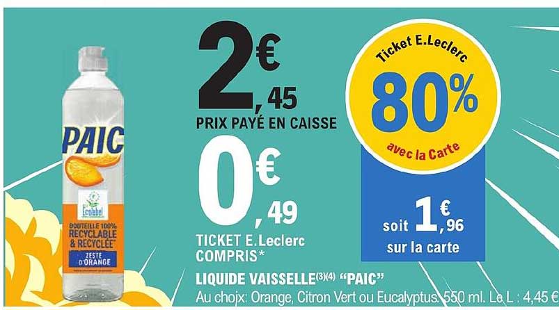 Liquide Vaisselle "paic"