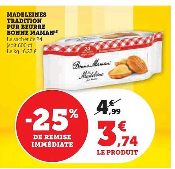 madeleines tradition pur beurre bonne maman