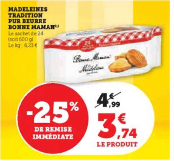 madeleines tradition pur beurre bonne maman