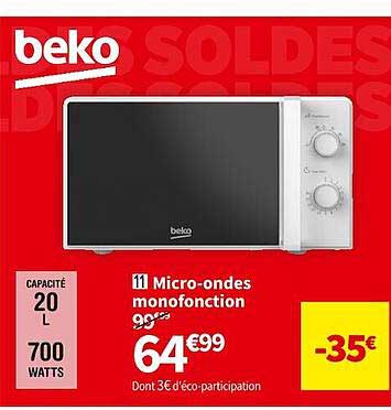 micro-ondes monofonction beko