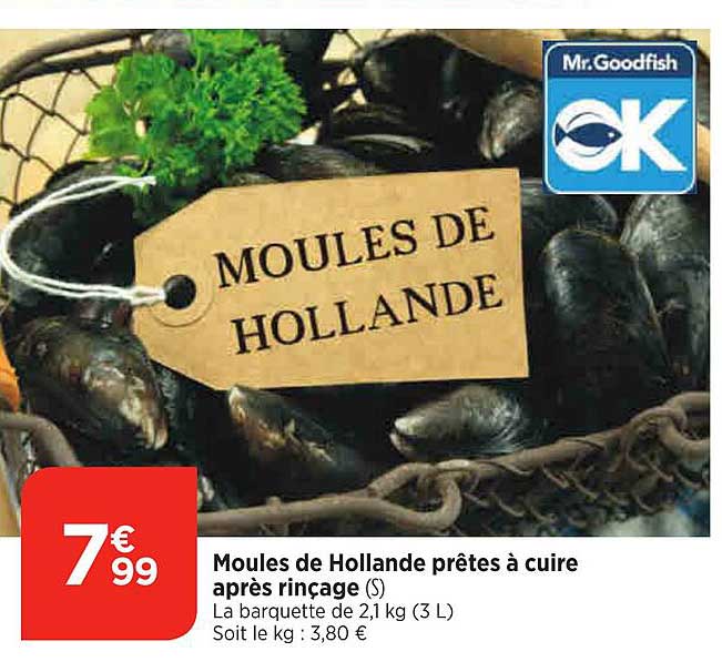 moules de hollande prêtes à cuire après rinçage