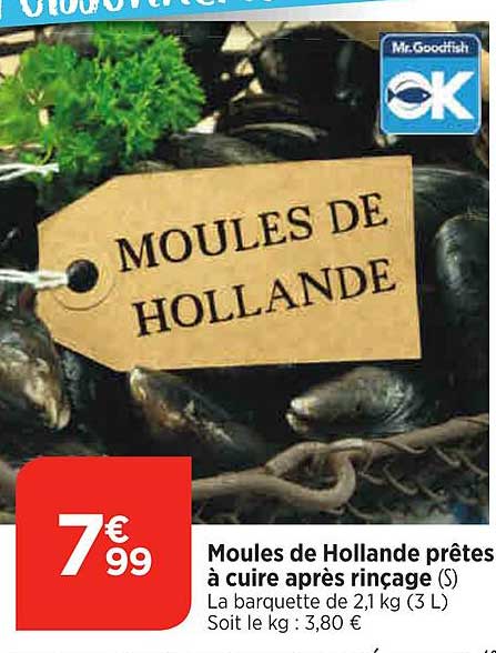 moules de hollande prêtes à cuire après rinçage