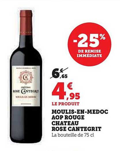 moulis-en-médoc aop rouge château rose cantegrit
