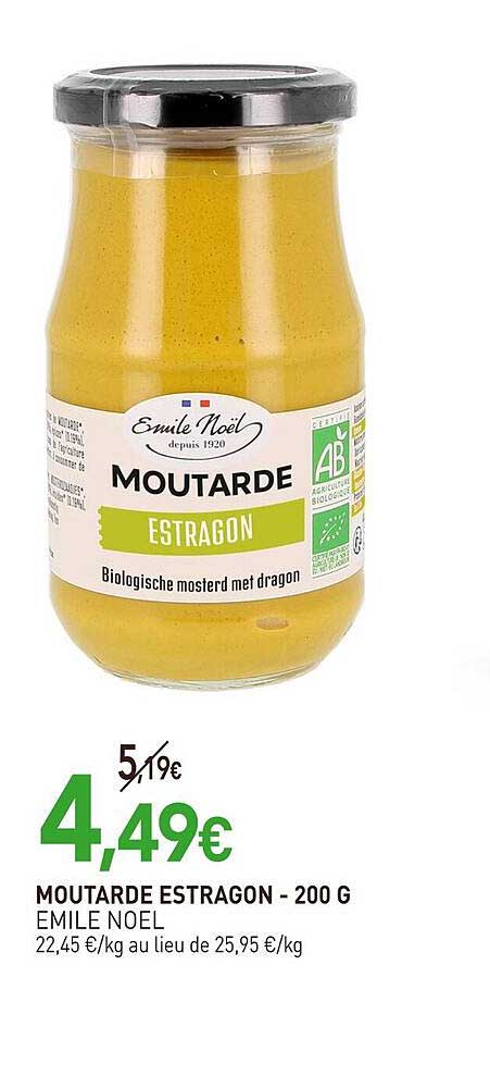 moutarde estragon - émile noël - 200 g