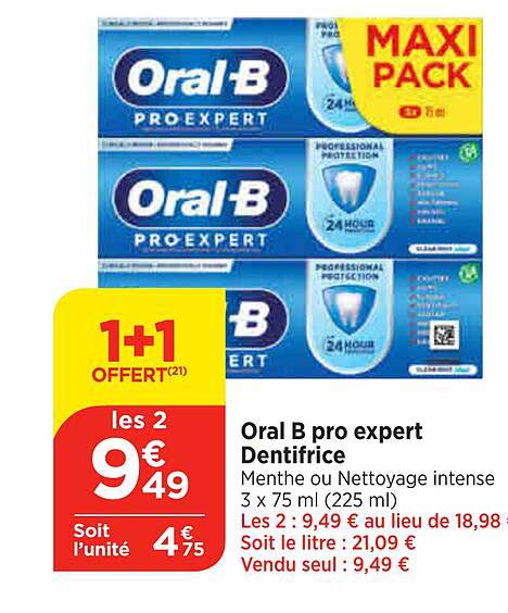 oral b pro expert dentifrice