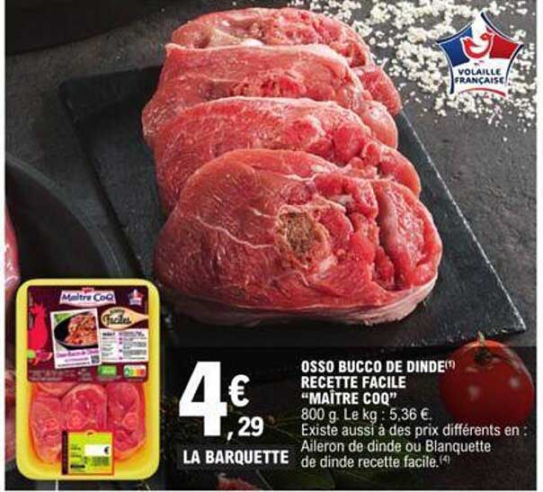 osso bucco de dinde recette facile "maître coq"