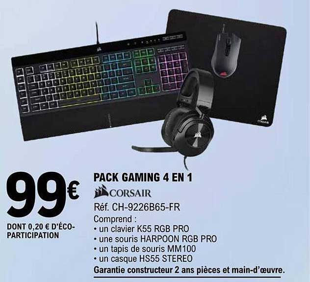 Pack Gaming 4 En 1 Corsair