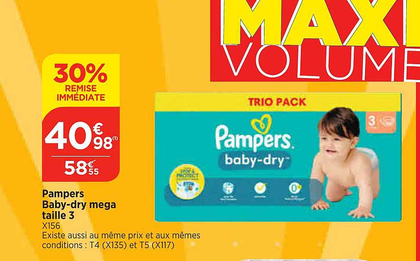 pampers baby-dry méga taille 3