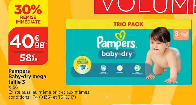 pampers baby-dry méga taille 3