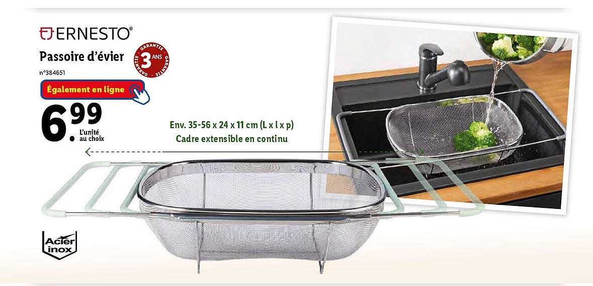 passoire d'évier ernesto
