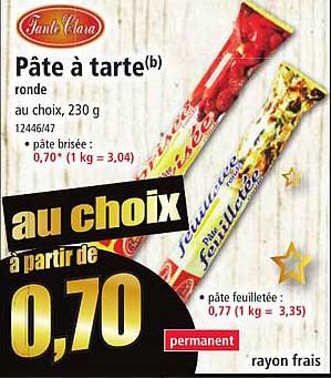 pâte à tarte tante clara