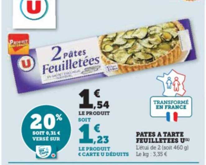 Pâtes à Tarte Feuilletées U