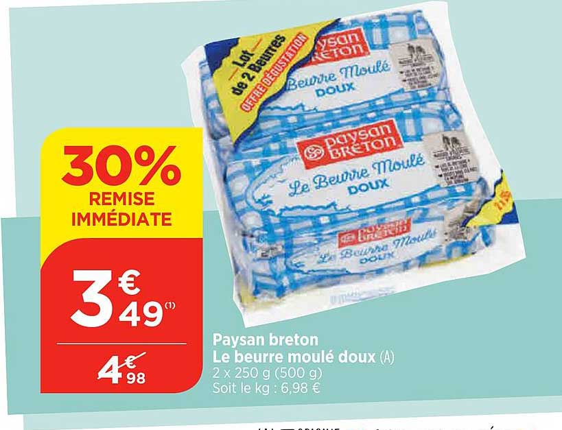 paysan breton le beurre moulé doux