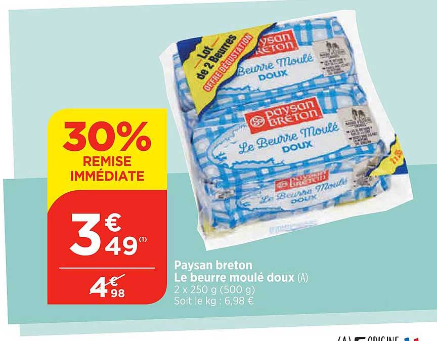 paysan breton le beurre moulé doux