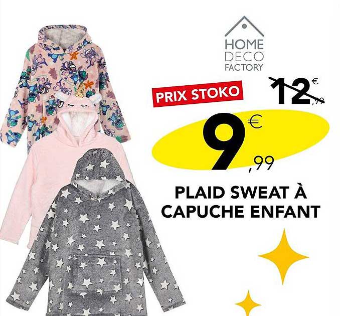 Plaid Sweat à Capuche Enfant
