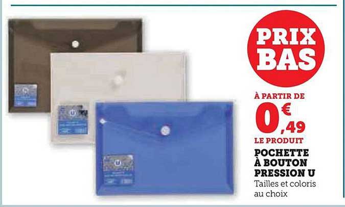Pochette à Bouton Pression U
