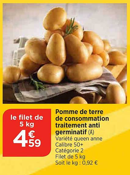 Pomme De Terre De Consommation Traitement Anti Germinatif