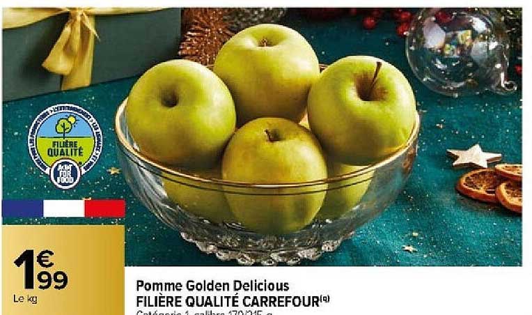 pomme golden délicious filière qualité carrefour