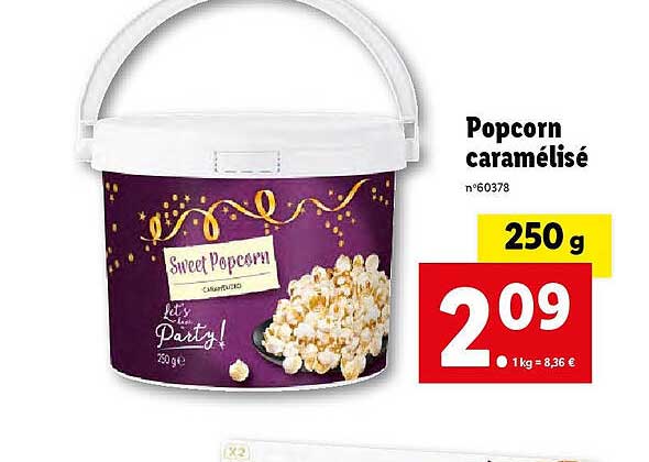 popcorn caramélisé