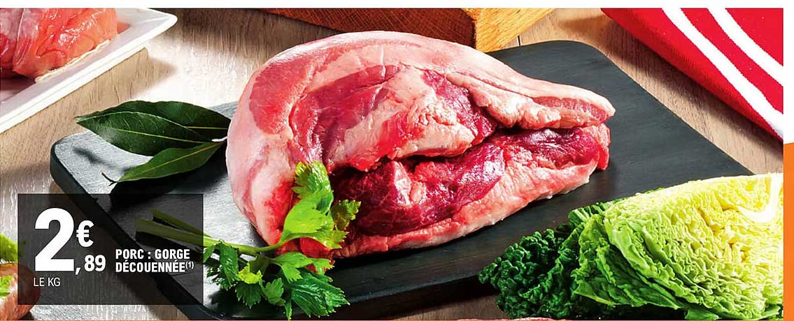 porc : gorge découennée