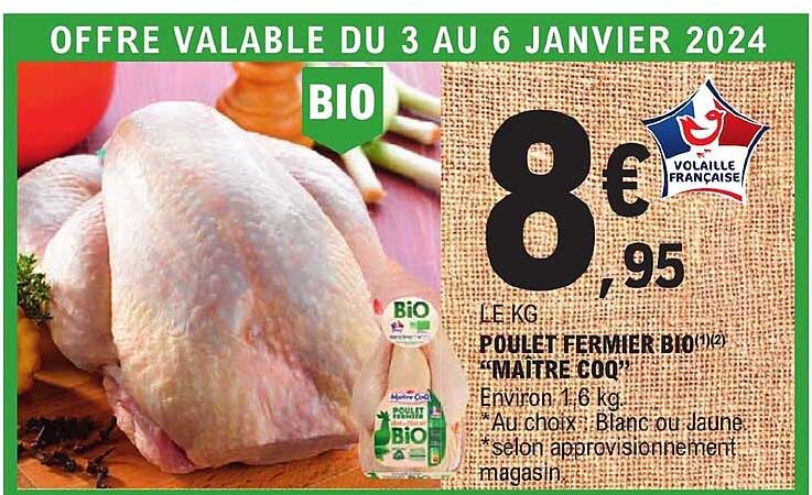 poulet fermier bio "maître coq"