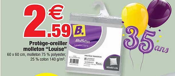 Protège-oreiller Molleton "louise"