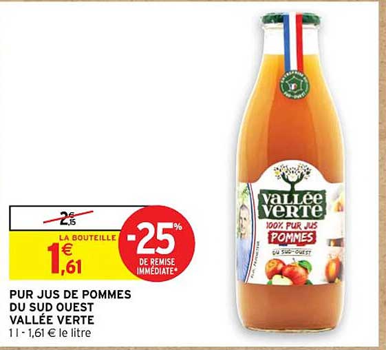 pur jus de pommes du sud ouest vallée verte