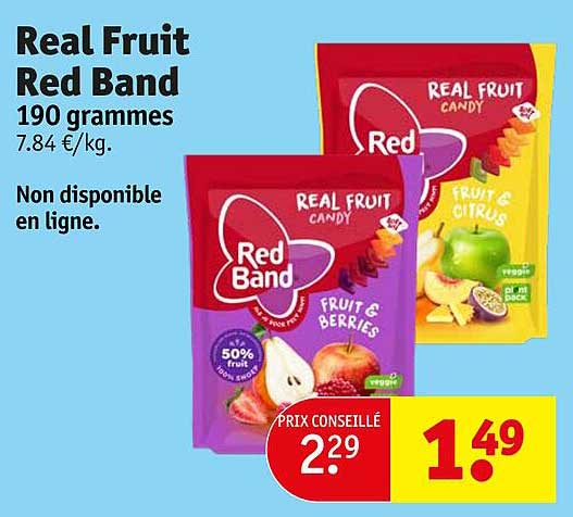 real fruit red band 190 grammes