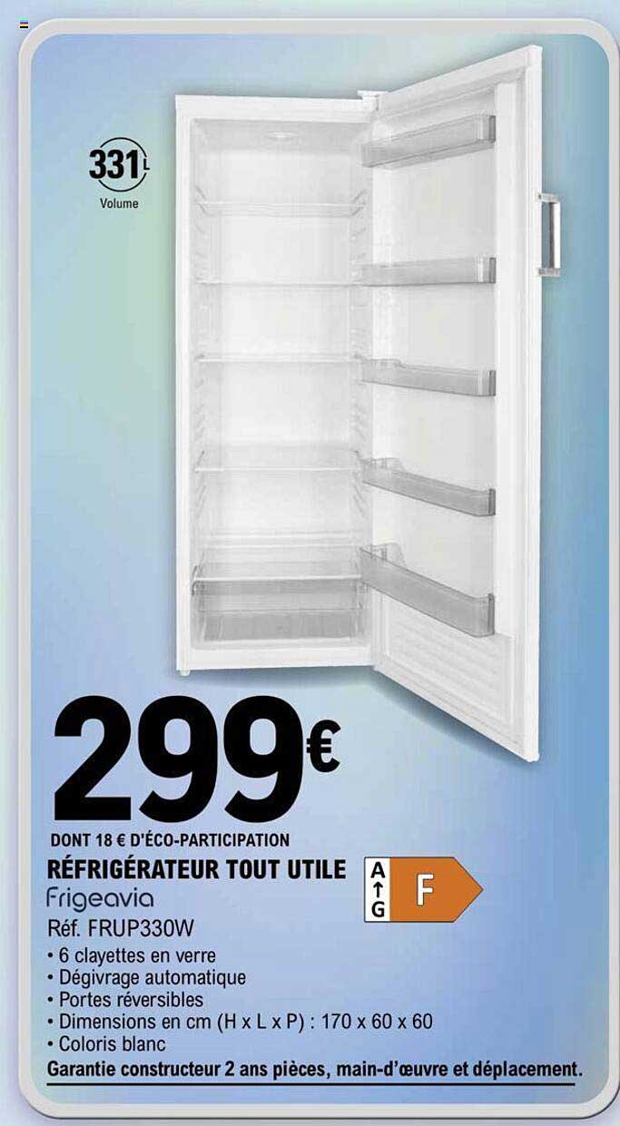 réfrigérateur tout utile frigeavia