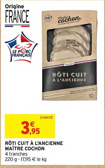 rôti cuit à l'ancienne maître cochon