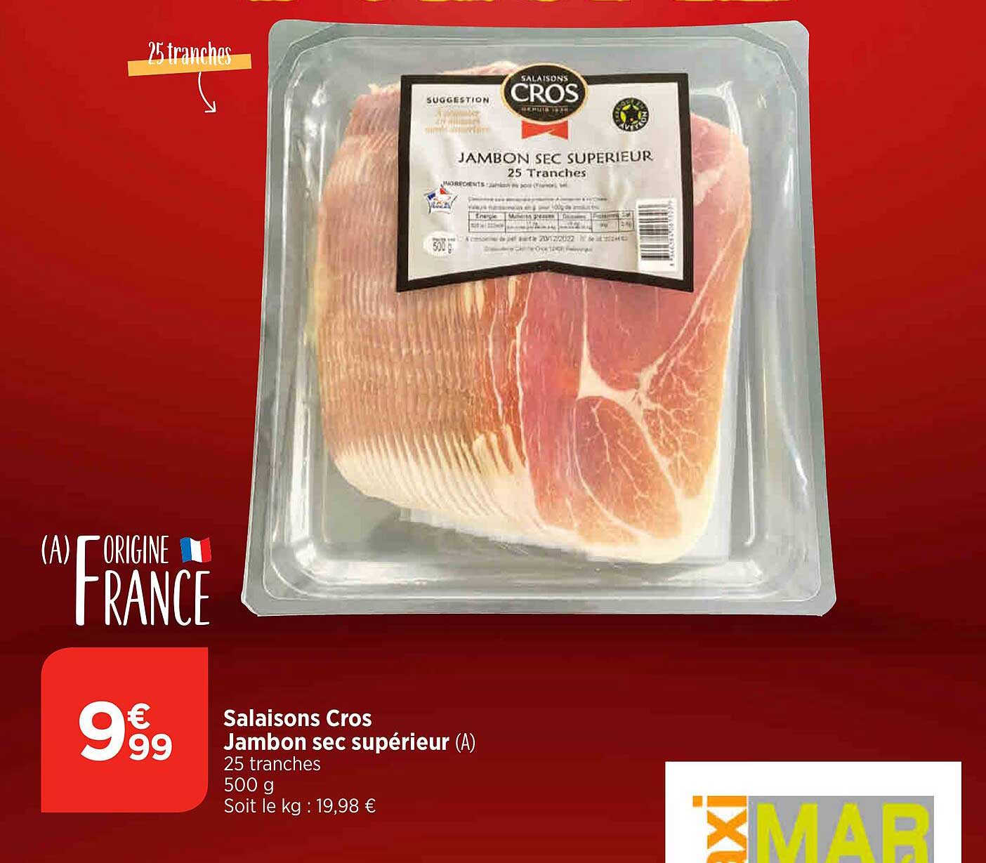 salaisons cros jambon sec supérieur