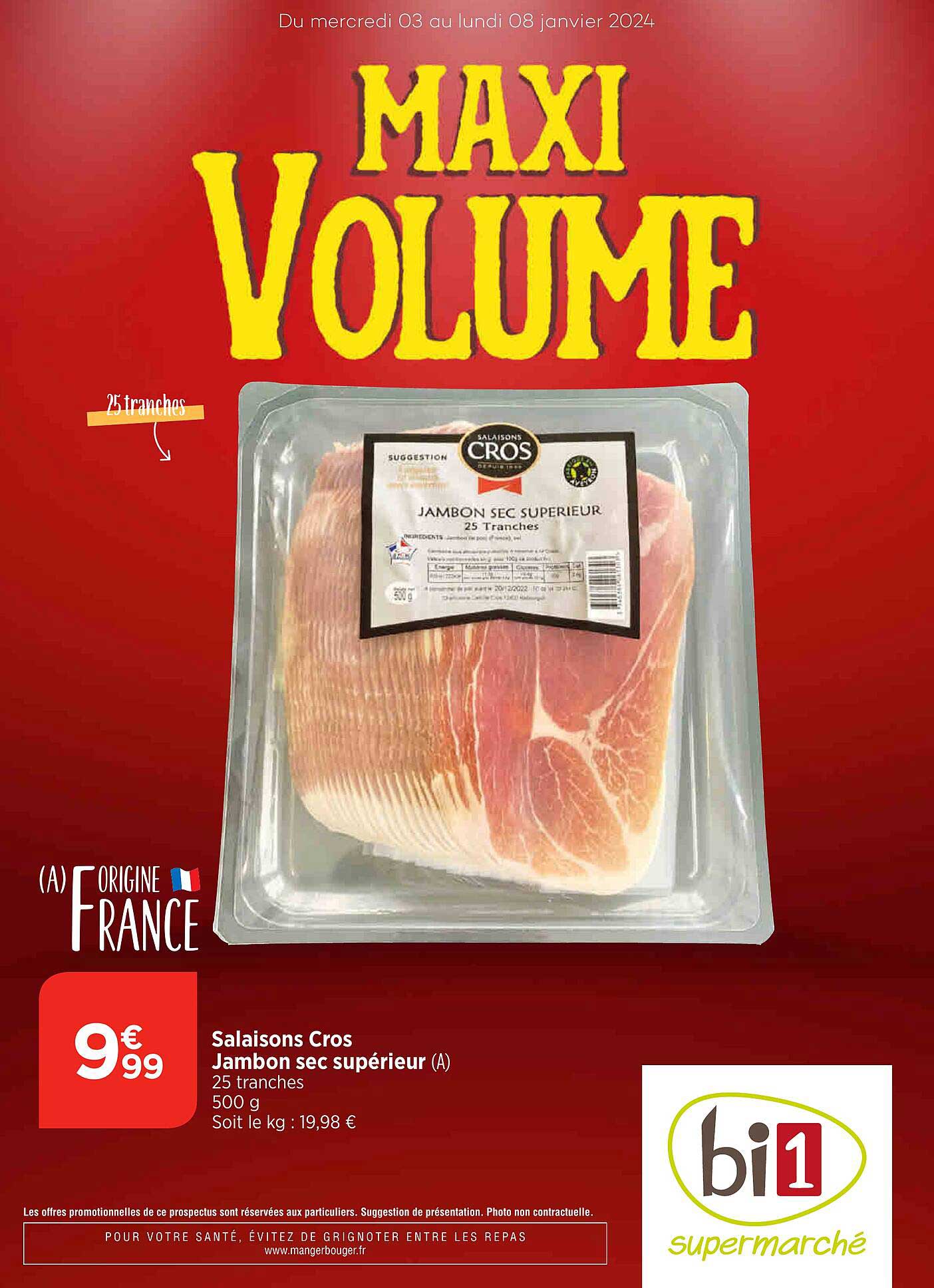 salaisons cros jambon sec supérieur