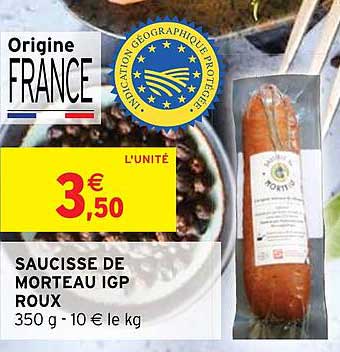 saucisse de morteau igp roux