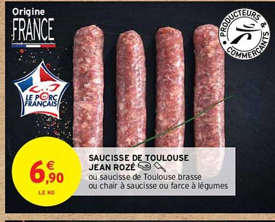 saucisse de toulouse jean rozé