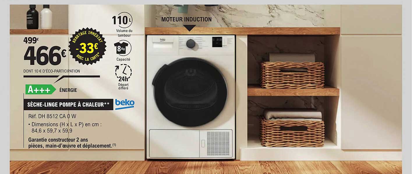 sèche-linge pompe à chaleur beko