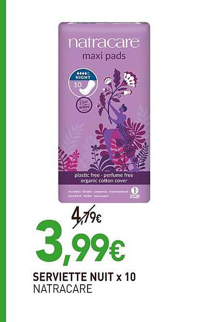 Serviette Nuit X10 Natracare