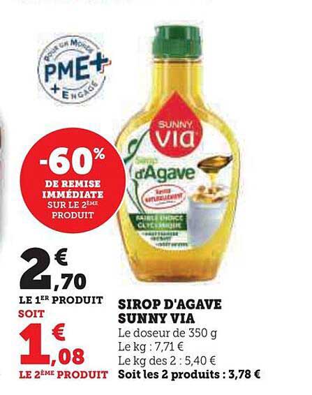 sirop d'agave sunny via