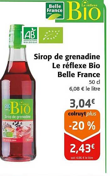 sirop de grenadine le réflexe bio belle france