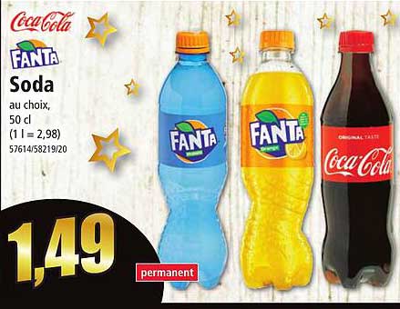 soda coca-cola, fanta