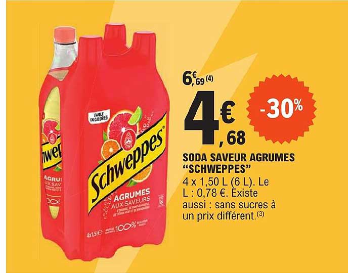 soda saveur agrume "schweppes"